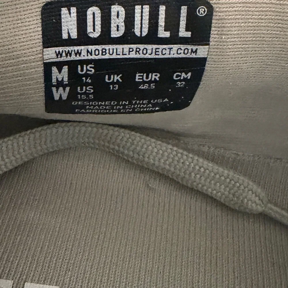 NOBULL SuperFabric Trainer Grey Pink Peach Mens 14  crosstraining shoes